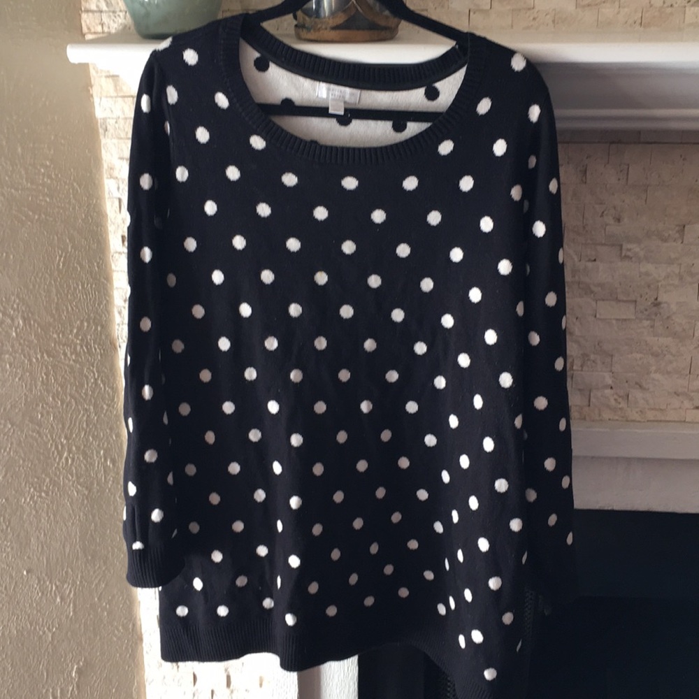 Black & White Polkadot Sweater